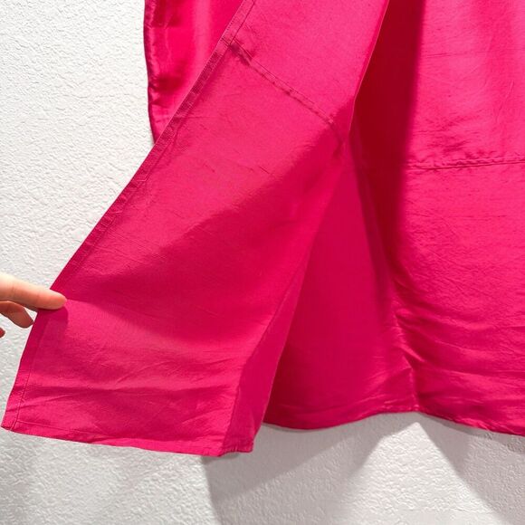 Vintage Jones New York 100% Silk  Fuchsia Pink Maxi Wrap Skirt Women’s 18W - Picture 4 of 7